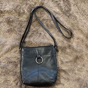 SOLD:!Bueno Black Leather Crossbody Bag